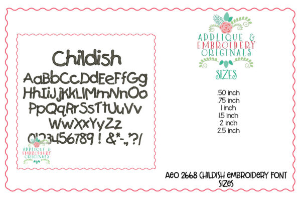 2668 Childish Embroidery Font - Image 3