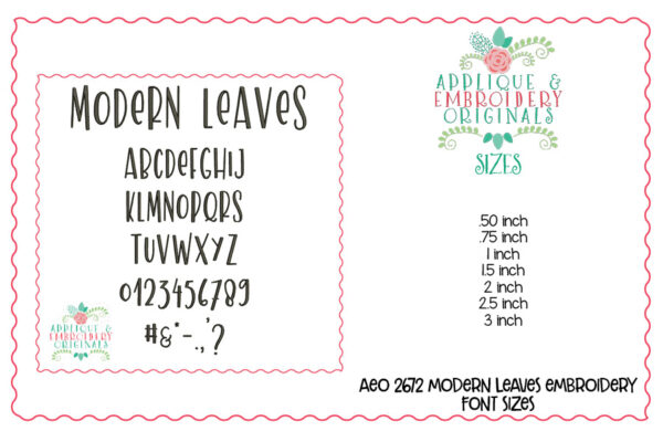 2676 Summer Lovin' Embroidery Font Set - Image 9