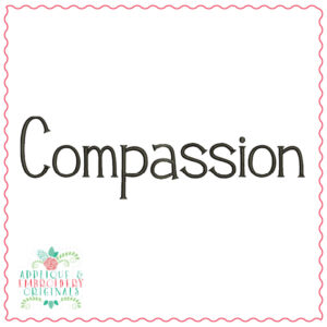 2670 Compassion Embroidery Font