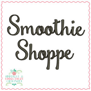 2784 Smoothie Shoppe Embroidery Font