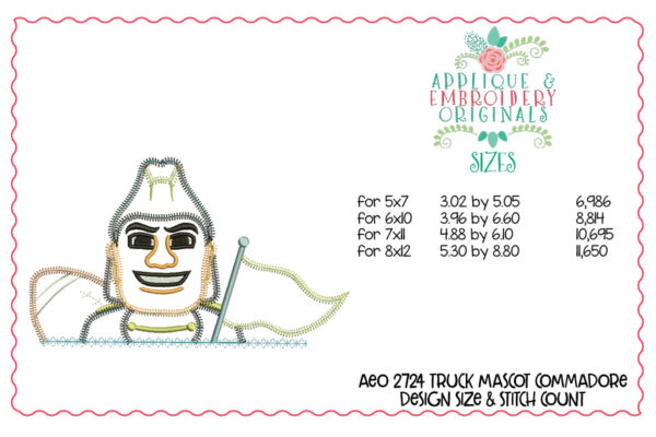 2724 Commodore Mascot Interchangeable Design for Truck - Image 3
