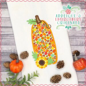 2778 Pumpkin Flower Tall Applique Design