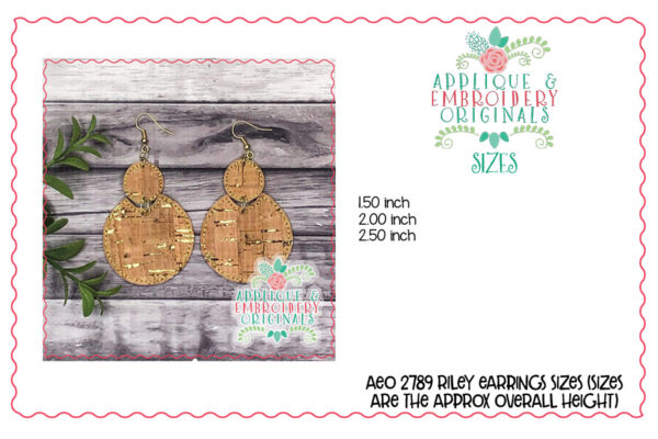 2789 Riley Earrings In-The-Hoop Design - Image 2