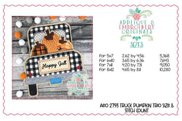 2793 Pumpkin Triple Interchangeable Design for Truck - Image 4