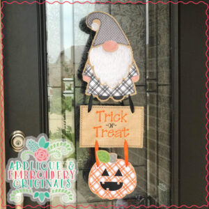 2797 Jack Pumpkin & Plaque Interchangeable for Gnome In-The-Hoop Design