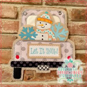 2823 Snowman and Flakes Interchangeable Design for Truck