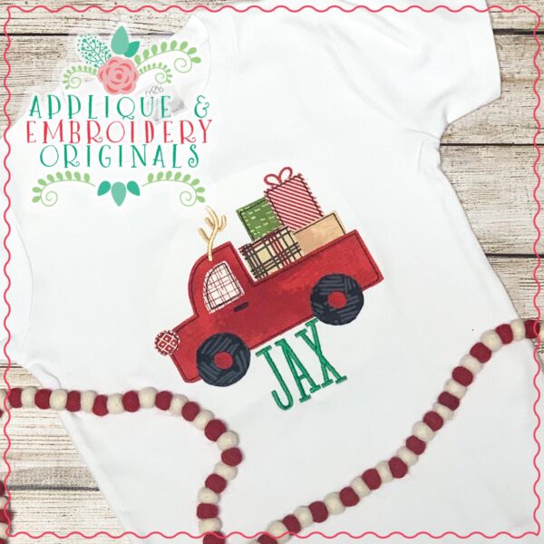 2871 Truck with Antlers All-In-One Applique Design - Image 2