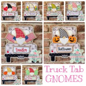 2924 Gnome Holiday Tab Set Interchangeable Design for Truck