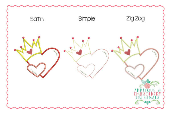 2886 Crown of Hearts All-In-One Applique Design - Image 2