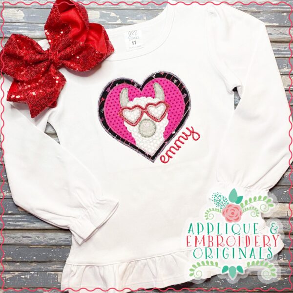 2893 Valentine Llama All-In-One Applique Design - Image 5