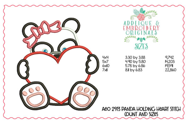 2914 Valentine's Animals 2021 Applique Design Set - Image 2