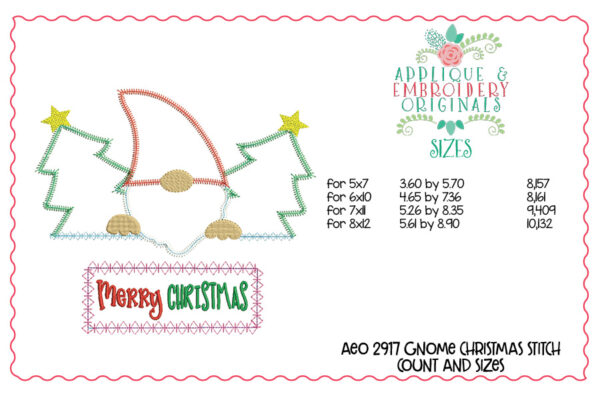 2917 Gnome with Christmas Tree Tab Interchangeable Design for Truck - Image 4
