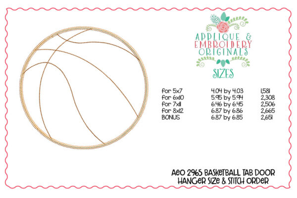 2965 Basketball Welcome Interchangeable Tab Design - Image 2