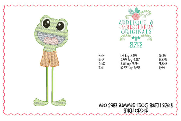 2987 Summer Animals Long Leg Sketch Design Set - Image 12