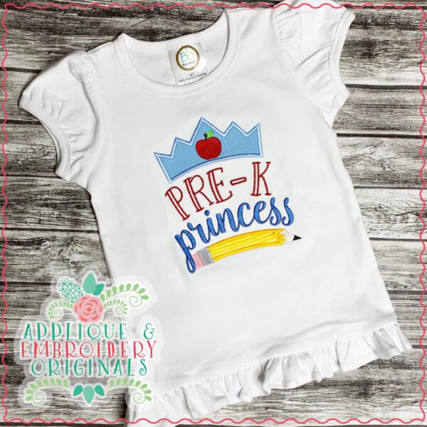 3027 PreK Princess Applique Design - Image 2