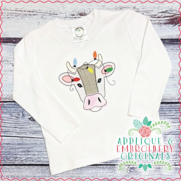 3097 Cow Head Lights All-In-One Applique Design - Image 2
