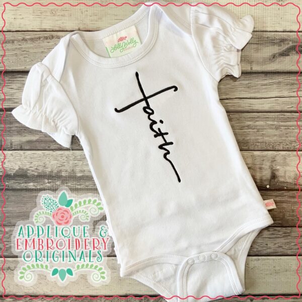 2532 Faith Script Embroidery Design - Image 2