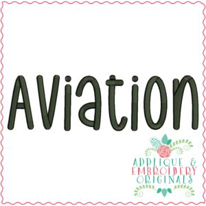 3253 Aviation Embroidery Font