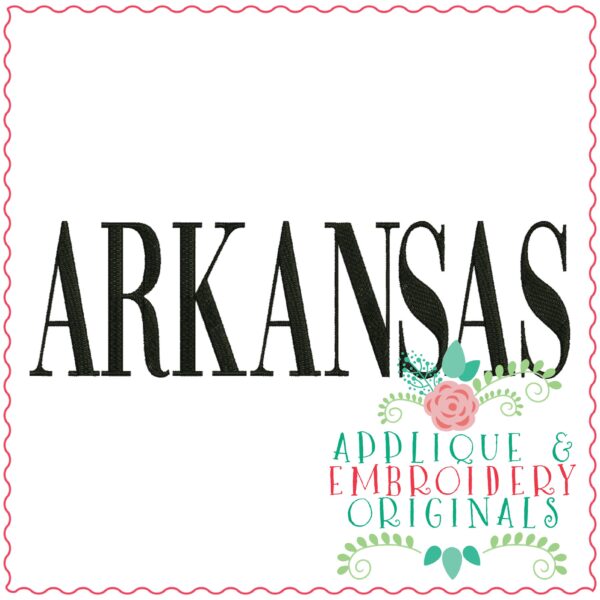3304 Arkansas Embroidery Design