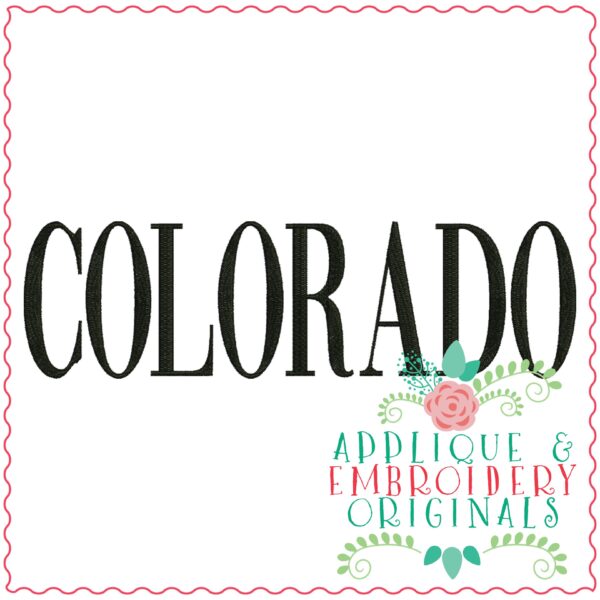 3305 Colorado Embroidery Design