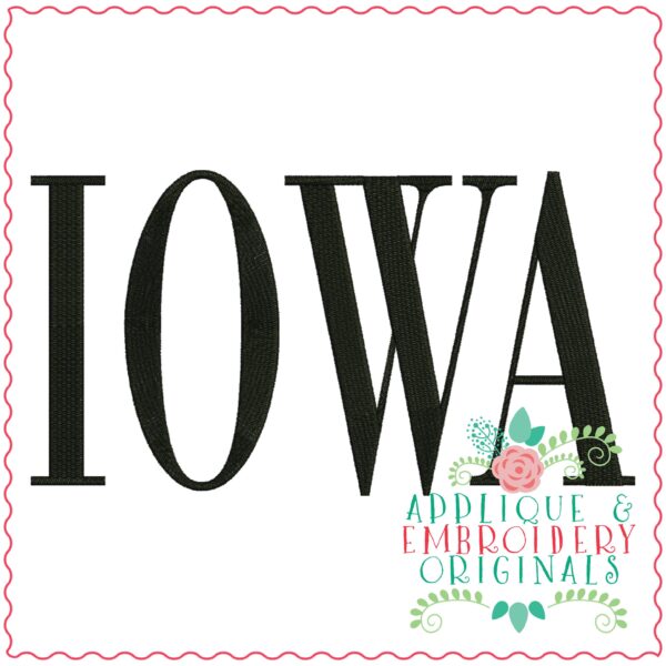 3314 Iowa Embroidery Design