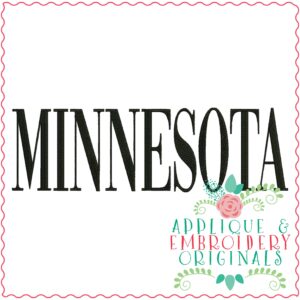 3322 Minnesota Embroidery Design
