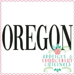 3336 Oregon Embroidery Design
