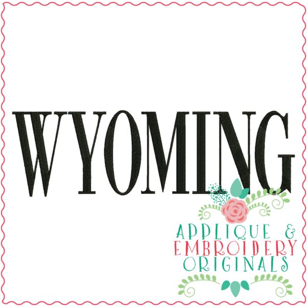 3352 Wyoming Embroidery Design