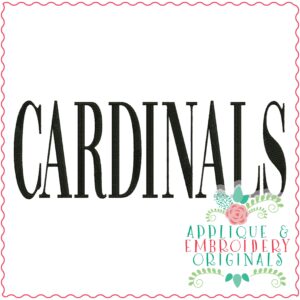 3375 Cardinals Embroidery Design