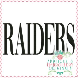 3395 Raiders Embroidery Design