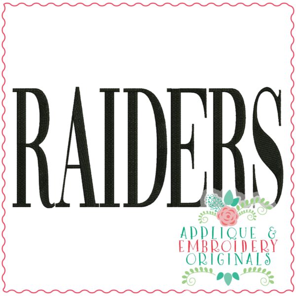 3395 Raiders Embroidery Design