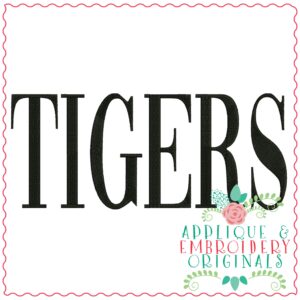 3400 Tiger Embroidery Design