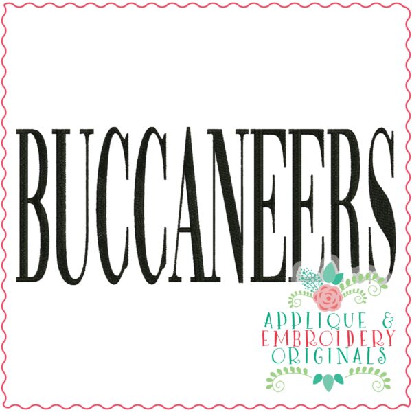 3405 Buccaneers Embroidery Design