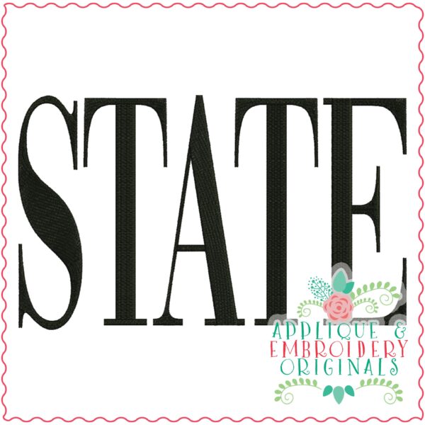 3414 State Embroidery Design