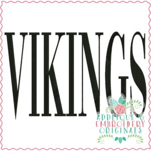3415 Vikings Embroidery Design