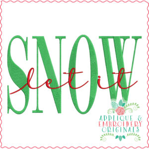 3484 Let it SNOW Embroidery Design