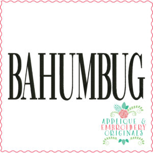 3475 BAHUMBUG Embroidery Design