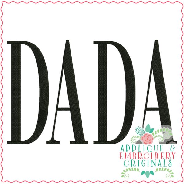 3592 DADA Embroidery Design