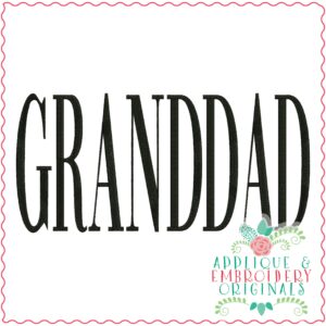 3581 GRANDDAD Embroidery Design