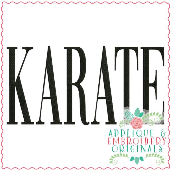 3507 KARATE Embroidery Design
