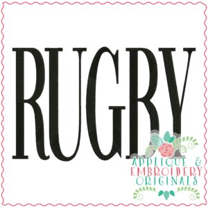 3511 RUGBY Embroidery Design