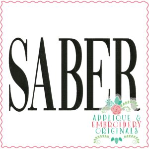 3538 SABER Embroidery Design
