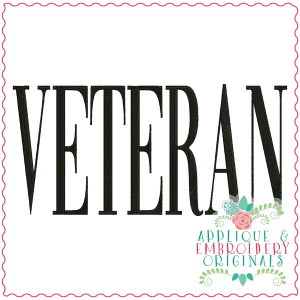 3455 Veteran Embroidery Design - Image 2