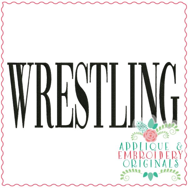 3519 WRESTLING Embroidery Design
