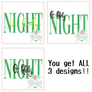 3487 O Holy Night Embroidery Design