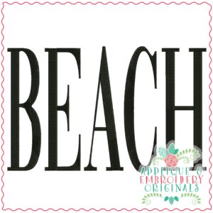 3617 BEACH Embroidery Design