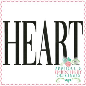 3651 HEART Embroidery Design