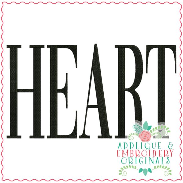 3651 HEART Embroidery Design