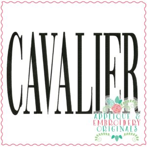 3821 CAVALIER Word Art Embroidery Design