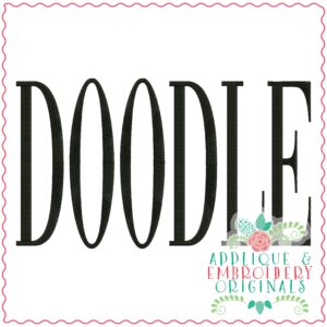 3825 DOODLE Word Art Embroidery Design